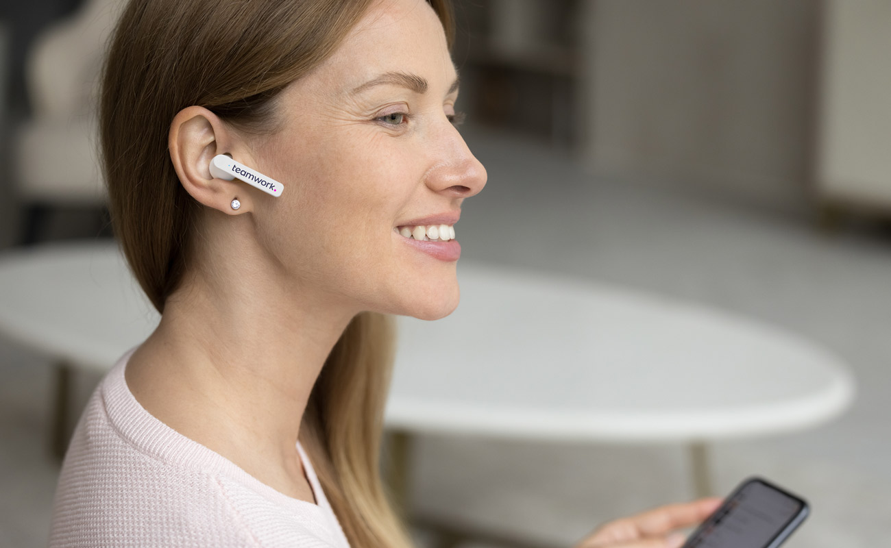 Duet - Branded Bluetooth® Earbuds Charging Case gallery thumbnail