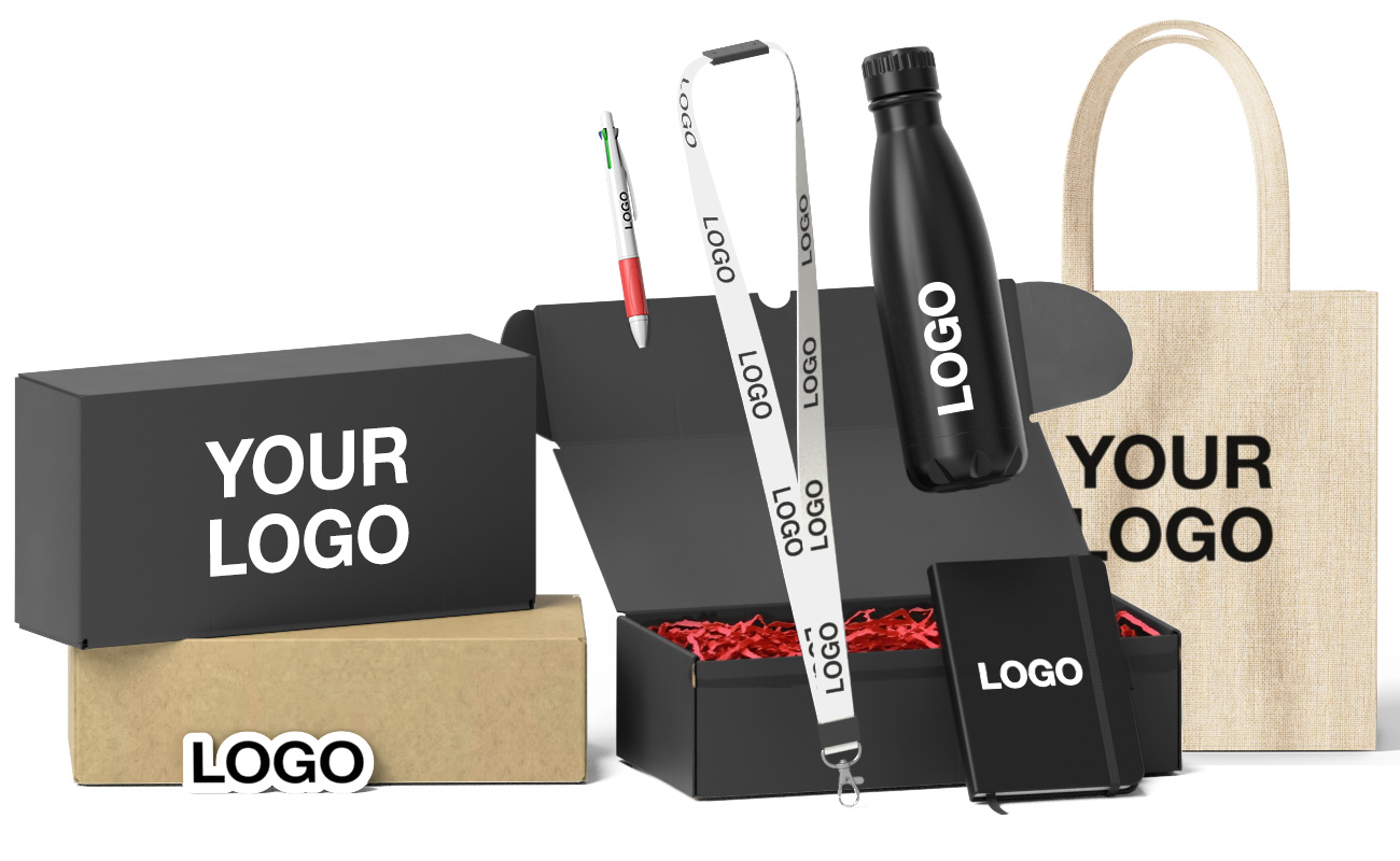 Example Merch Pack Box Merch Packs with Logo, Expo L Merch Pack