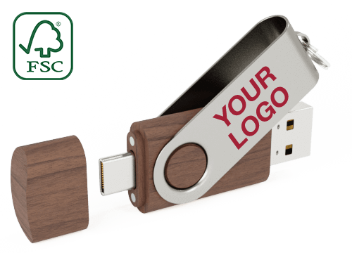 Twister Go Wood - Custom Flash Drives